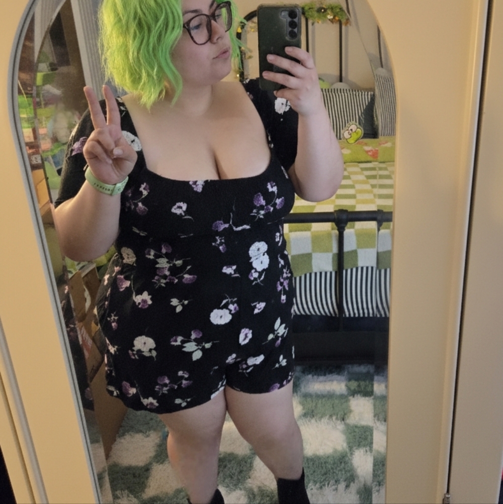 Wild Fable Black Floral Romper